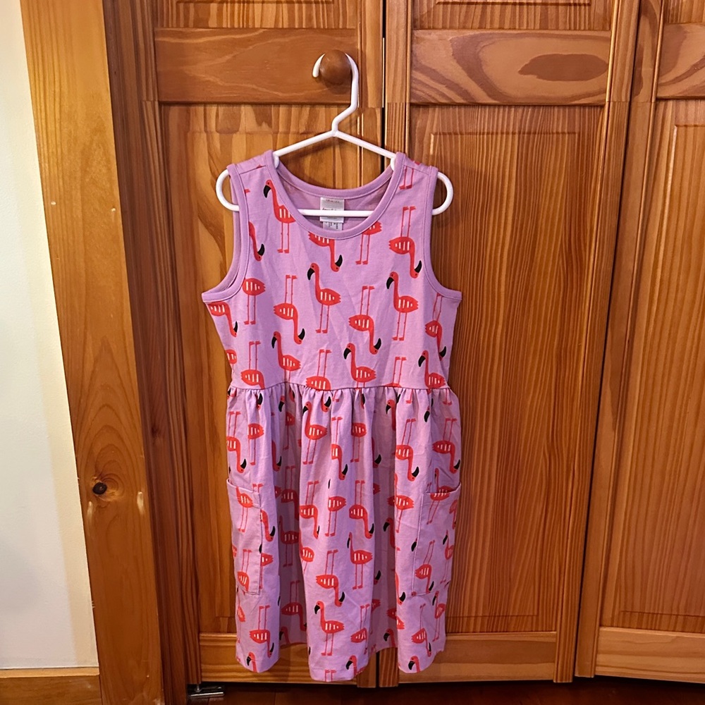Hanna Andersson Purple Dress with Flamingo Print